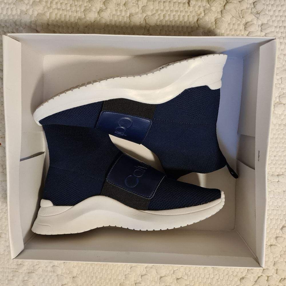 Calvin Klein Dark Navy Uni Stretch Knit/Cow Silk